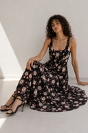 Μαύρο floral φόρεμα