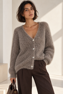 Πούρου fluffy cardigan