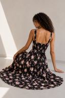 Μαύρο floral φόρεμα