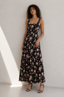 Μαύρο floral φόρεμα