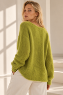 Lime fluffy cardigan