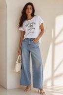 EIGHTY2 Λευκό oversized Dirty Martini print t-shirt