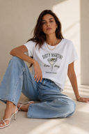 EIGHTY2 Λευκό oversized Dirty Martini print t-shirt