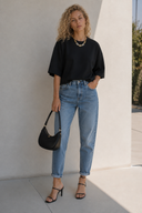 Μαύρο oversized 3/4 top